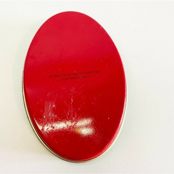 Vintage Enesco Tiny Christmas Tin 1983 Small World Greetings Angel and Children - Picture 4 of 5